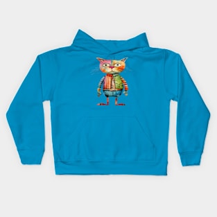 Whimsical Cute Cat Kids Hoodie